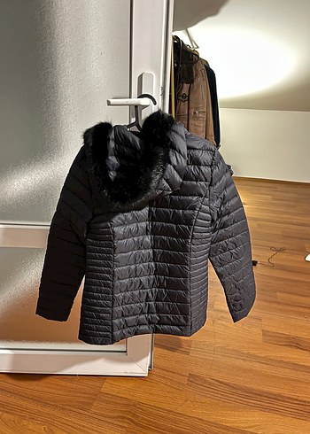 Siyah Fermuarlı Kadın Midi Mont - Görsel 2