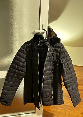 Siyah Fermuarlı Kadın Midi Mont - Görsel 4