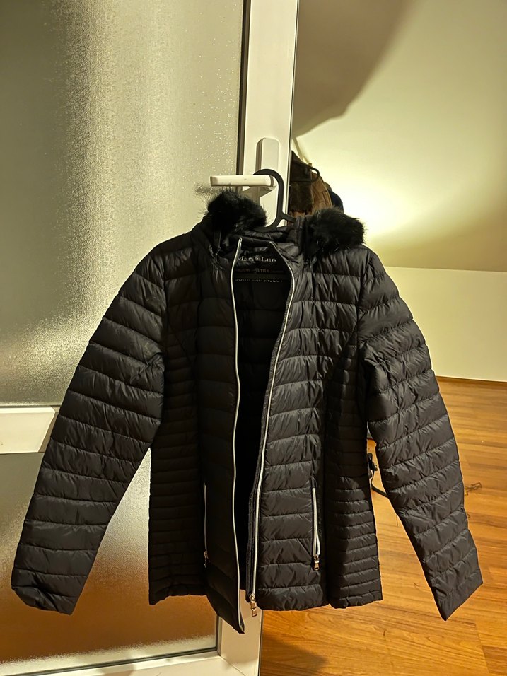 Siyah Fermuarlı Kadın Midi Mont - Görsel 4