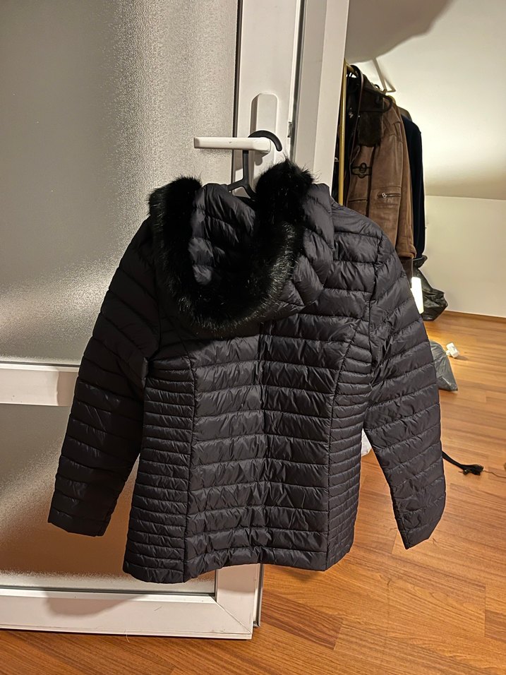 Siyah Fermuarlı Kadın Midi Mont - Görsel 3