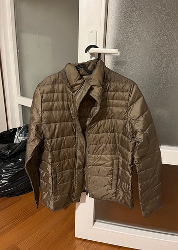 Kadın Kahverengi Fermuarlı İnce Mont - Görsel 3