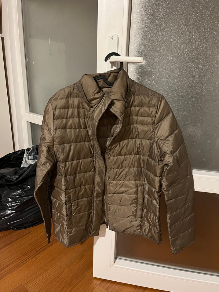 Kadın Kahverengi Fermuarlı İnce Mont - Görsel 3