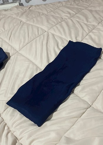 Kadın Lacivert Pilili Şal - Görsel 2