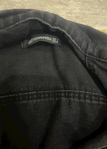 Düğmeli Siyah Kadın Denim Ceket - Görsel 2