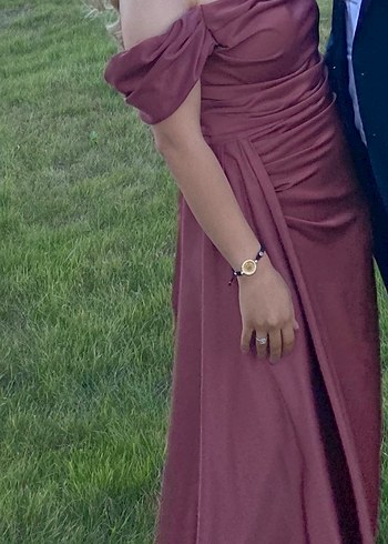 Abiye  saten elbise - Görsel 3