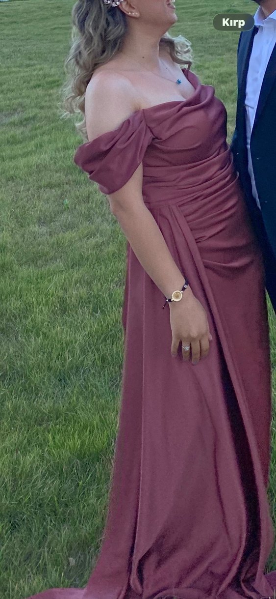 Abiye  saten elbise - Görsel 3