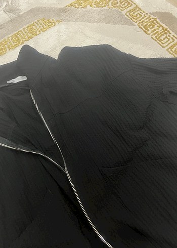 Siyah Kadın Keten Fermuarlı Pantolon - Görsel 3