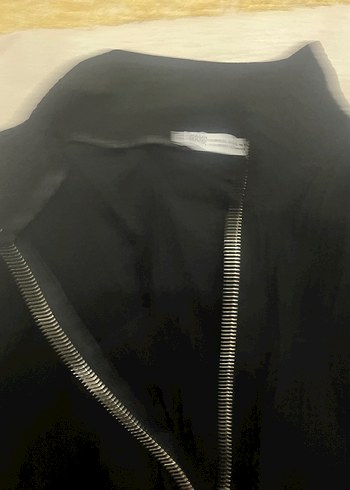 Siyah Kadın Keten Fermuarlı Pantolon - Görsel 5