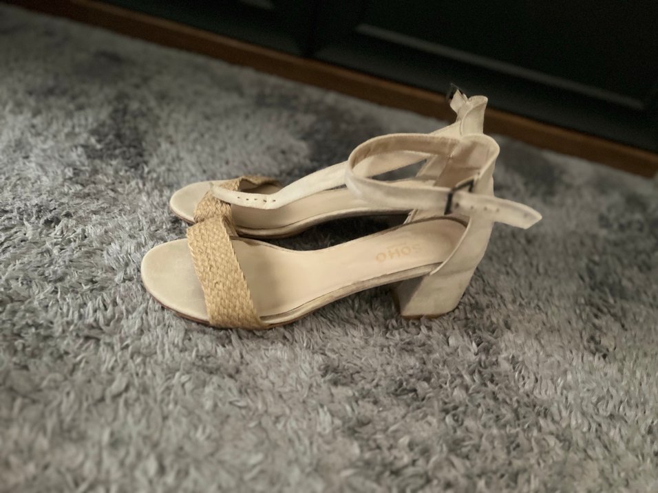 Bej Süet Kadın Dolgu Topuklu Terlik - Görsel 2