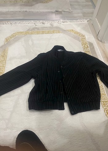 Düğmeli Siyah Midi Hamile Ceketi - Görsel 4