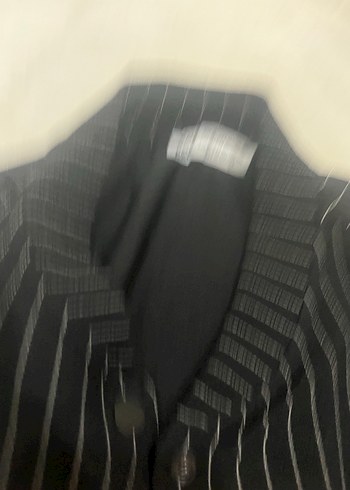 Düğmeli Siyah Midi Hamile Ceketi - Görsel 3