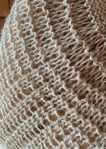 Gri Örgü Kadın Panço - Görsel 2