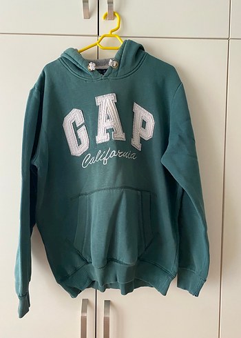 GAP Kadın Yeşil Kapüşonlu Sweatshirt - Görsel 2
