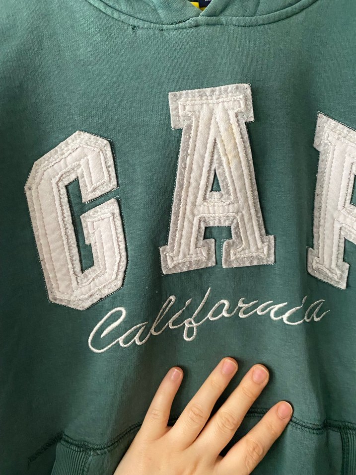 GAP Kadın Yeşil Kapüşonlu Sweatshirt - Görsel 3