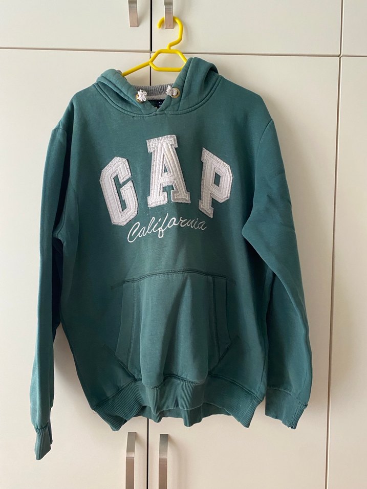 GAP Kadın Yeşil Kapüşonlu Sweatshirt - Görsel 2