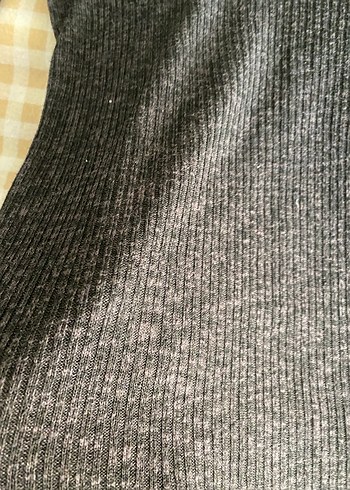 Gri Kadın Boğazlı Uzun Kollu Triko Kazak - Görsel 2