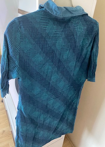 Mavi desenli elbise - Görsel 3