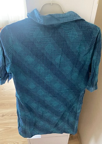 Mavi desenli elbise - Görsel 2