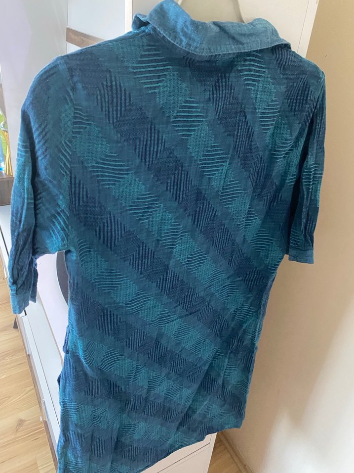 Mavi desenli elbise - Görsel 3