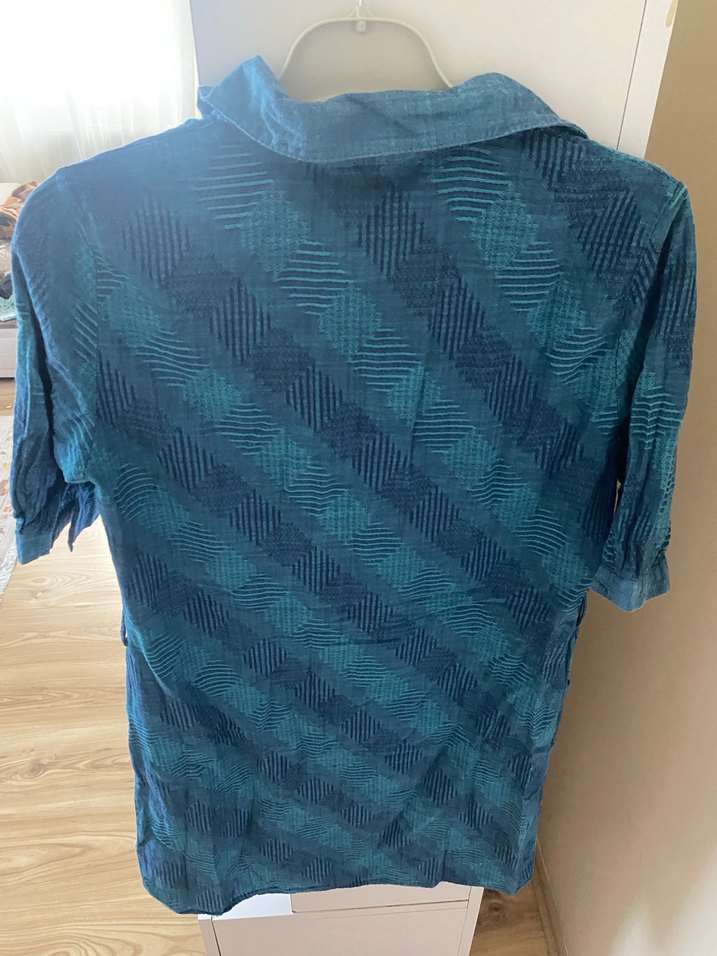 Mavi desenli elbise - Görsel 2