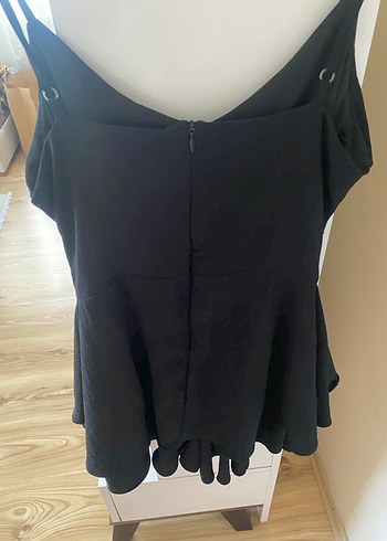 Siyah Drapeli Mini V Yakalı Elbise - Görsel 4