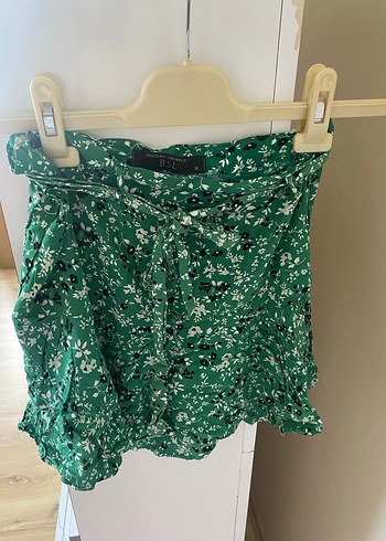 Yeşil Desenli Mini Etek - Görsel 3