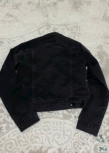 Siyah Düğmeli Kadın kot ceket - Görsel 5