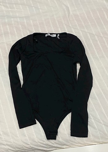 Siyah  Uzun Kollu Kadın body - Görsel 2