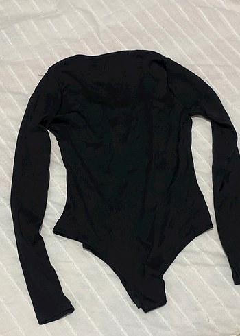 Siyah  Uzun Kollu Kadın body - Görsel 4