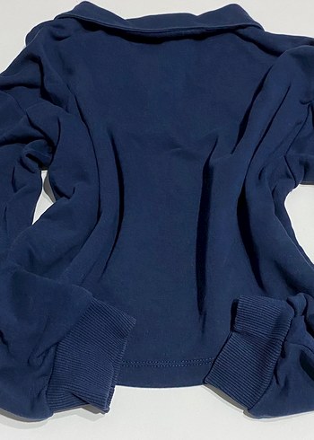 Lacivert polo yaka sweat - Görsel 2