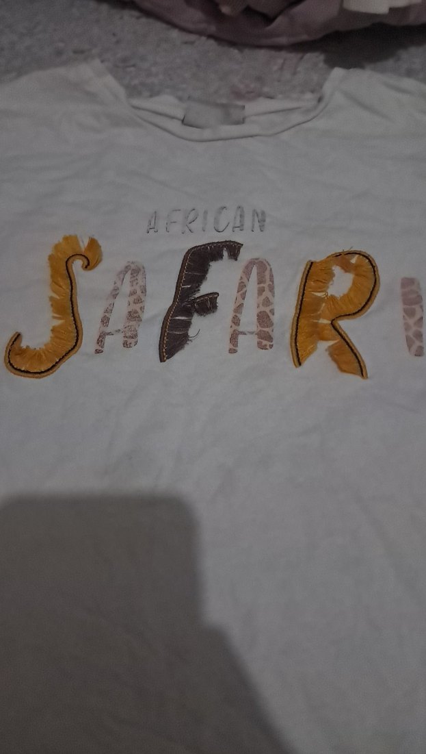 Baskılı Gri ve Camel cocuk tisort - Görsel 3