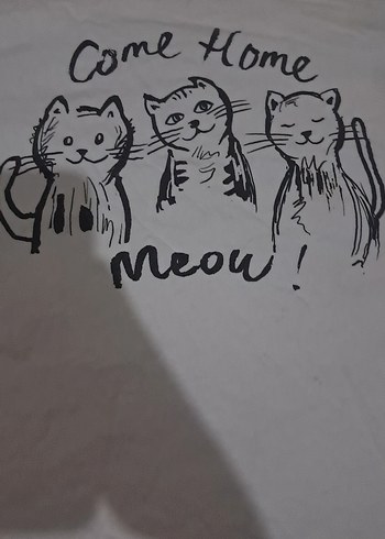 Beyaz Kız Çocuk Baskılı Kısa Kollu Tişört - Görsel 5