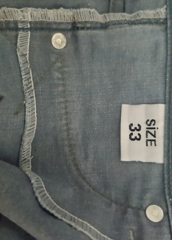 Gri Düğmeli Kadın Denim Midi Şort - Görsel 3
