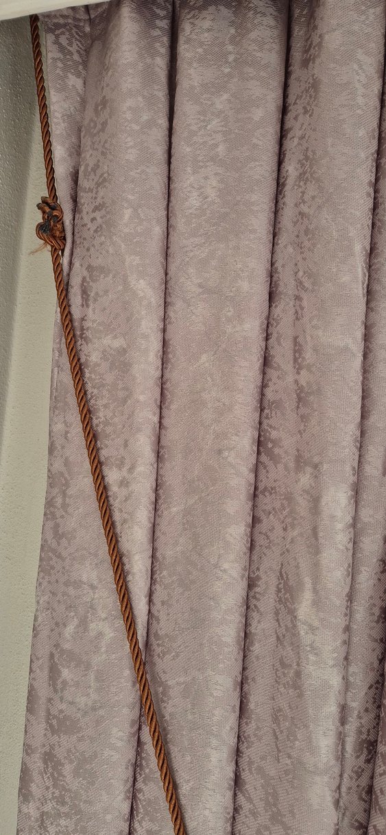 Bordo Gri Yılan Desenli Perde - Görsel 3