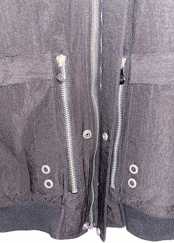 Siyah Kemerli Oversize Street Style Erkek Mont&Ceket - Görsel 3