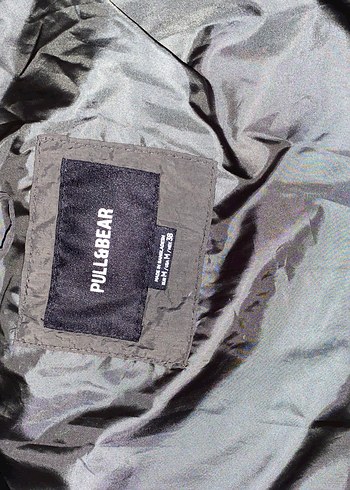 Pull&Bear Koyu Yeşil Erkek Şişme Mont - Görsel 4