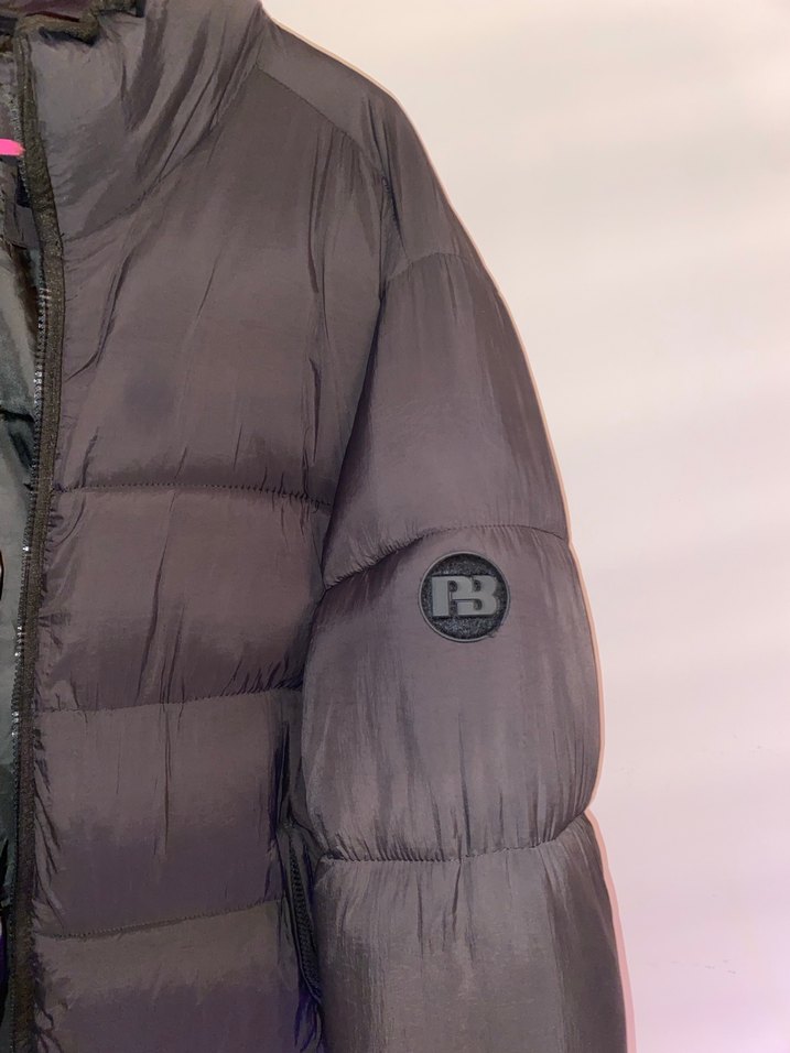 Pull&Bear Koyu Yeşil Erkek Şişme Mont - Görsel 3