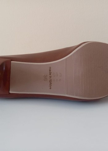 Polaris kahverengi fiyonklu topuklu ayakkabı - Görsel 5