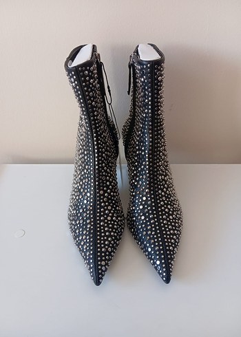 Zara Metal Zımbalı İnce Topuklu Bot - Görsel 3