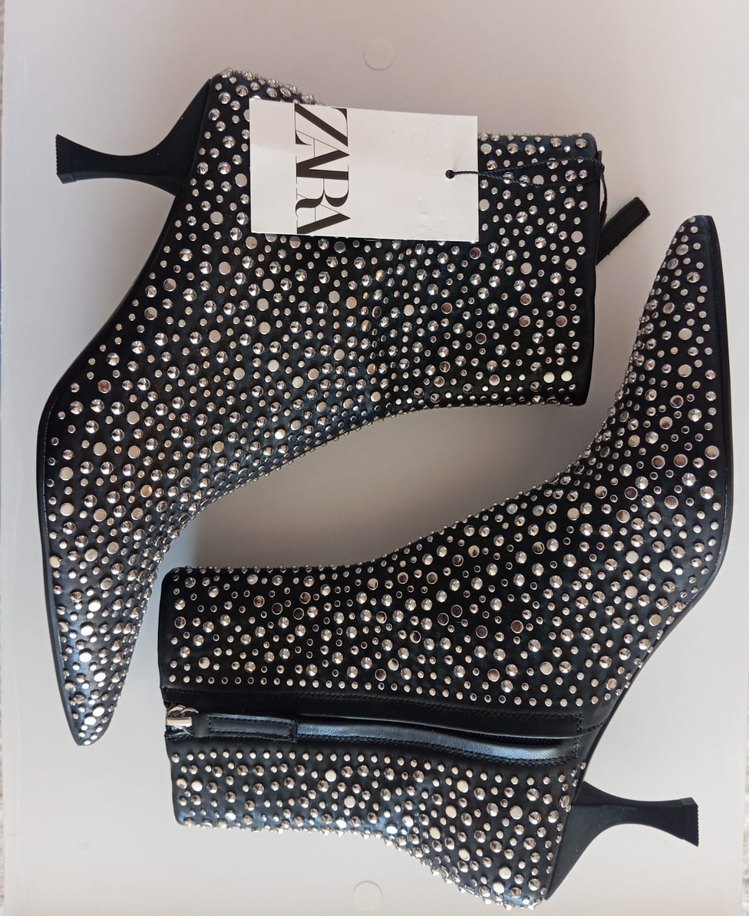 Zara Metal Zımbalı İnce Topuklu Bot - Görsel 2