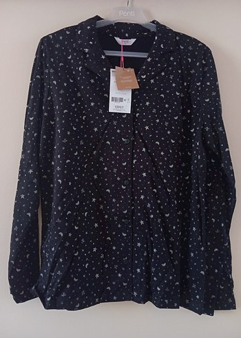 Penti Yıldız Desenli Siyah Pijama Takımı - Görsel 3