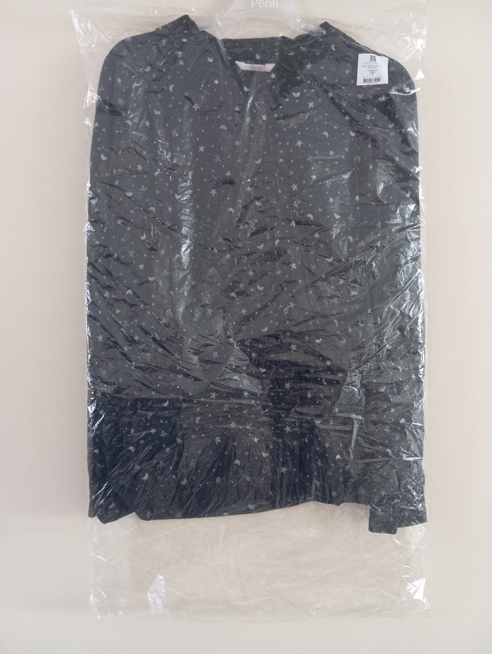 Penti Yıldız Desenli Siyah Pijama Takımı - Görsel 2