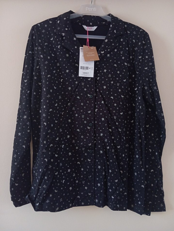 Penti Yıldız Desenli Siyah Pijama Takımı - Görsel 3