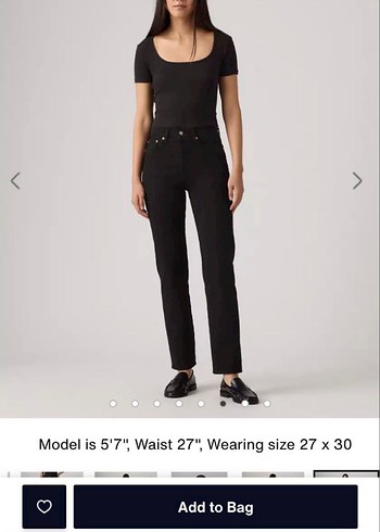 Levis 501 Straight Fit Jean