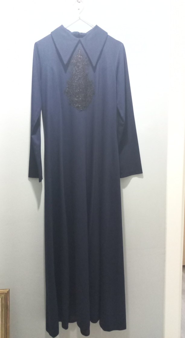 Gri Nakışlı Zincir Detaylı Uzun Kollu Bluz - Görsel 2