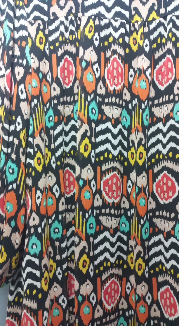 Renkli Bohem Uzun Kollu Kadın Elbise - Görsel 2