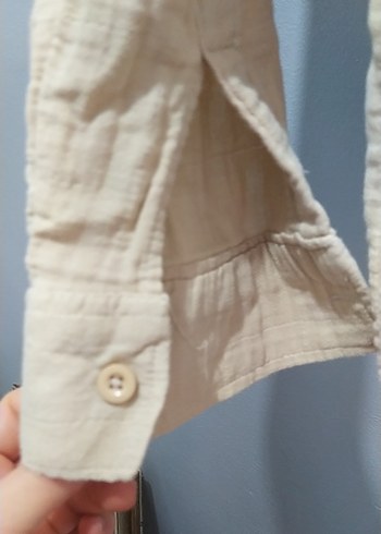 Bej Keten Erkek Gömlek - Görsel 4