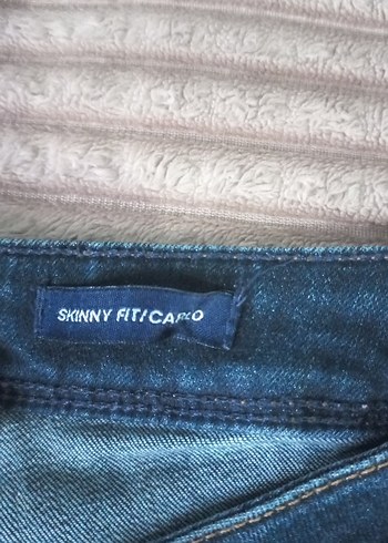 Erkek Mavi Düğmeli Denim Jean - Görsel 3