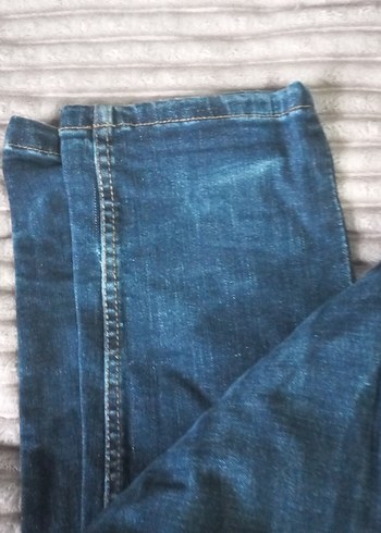 Erkek Mavi Düğmeli Denim Jean - Görsel 6