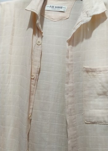 Bej Keten Salaş erkek  Gömlek - Görsel 2